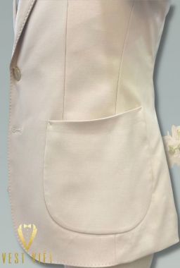 Cream Suit - Patch Pocket