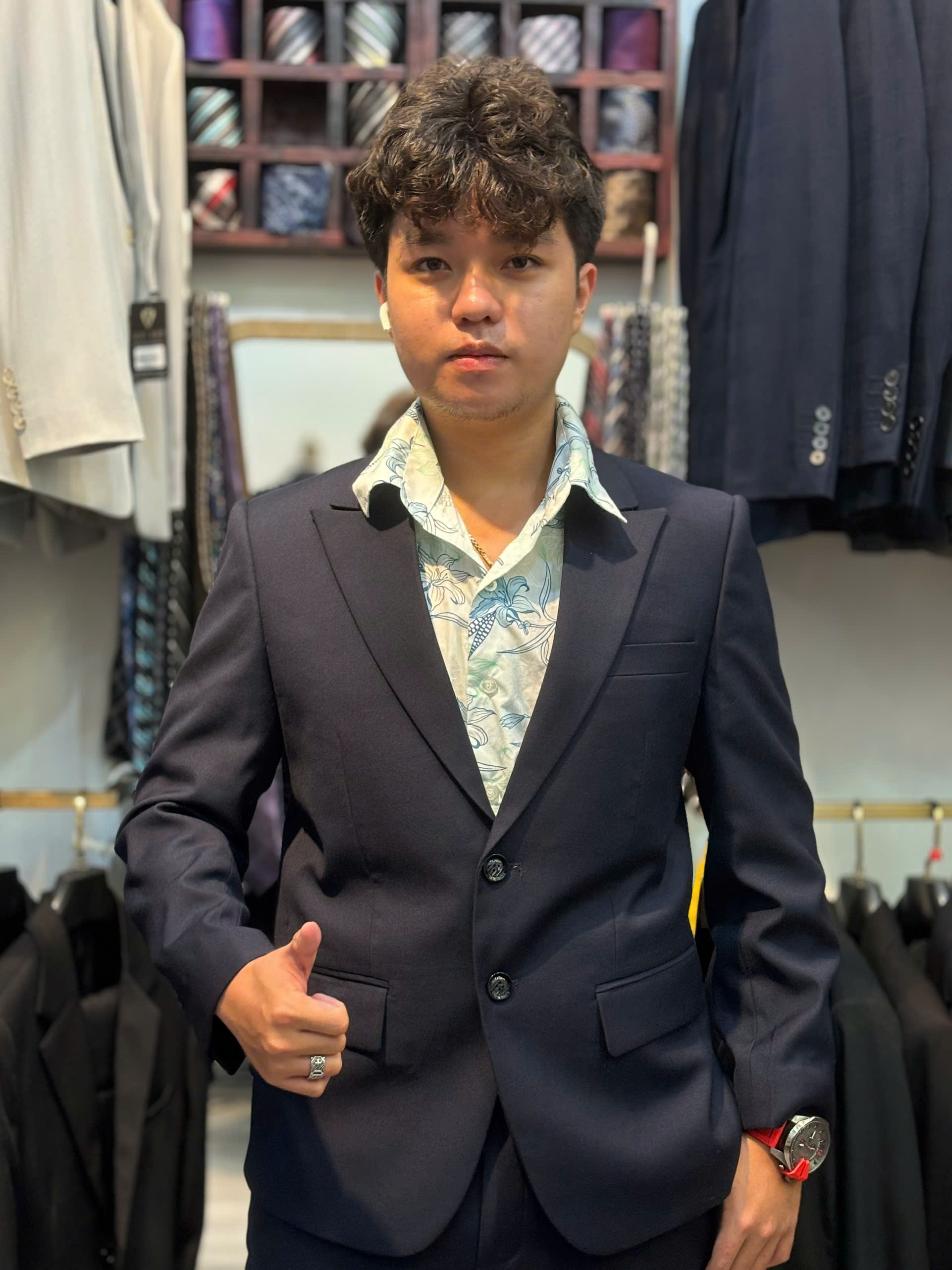 Vest Nam Màu Xanh Đen - Dark Navy 